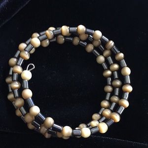 Bracelet hematite and tiger eye